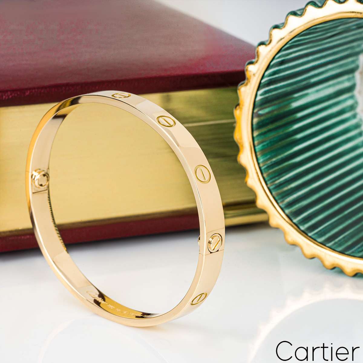 Cartier Yellow Gold Plain Love Bracelet Size 18 B6035518